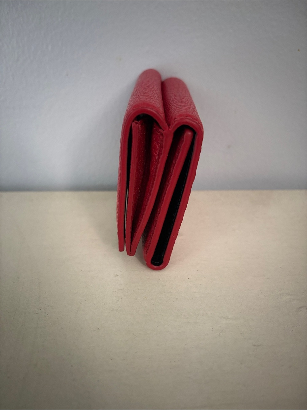 Marc Jacobs Red Pebbled Leather Card Holder Wallet - Picture 2 of 7